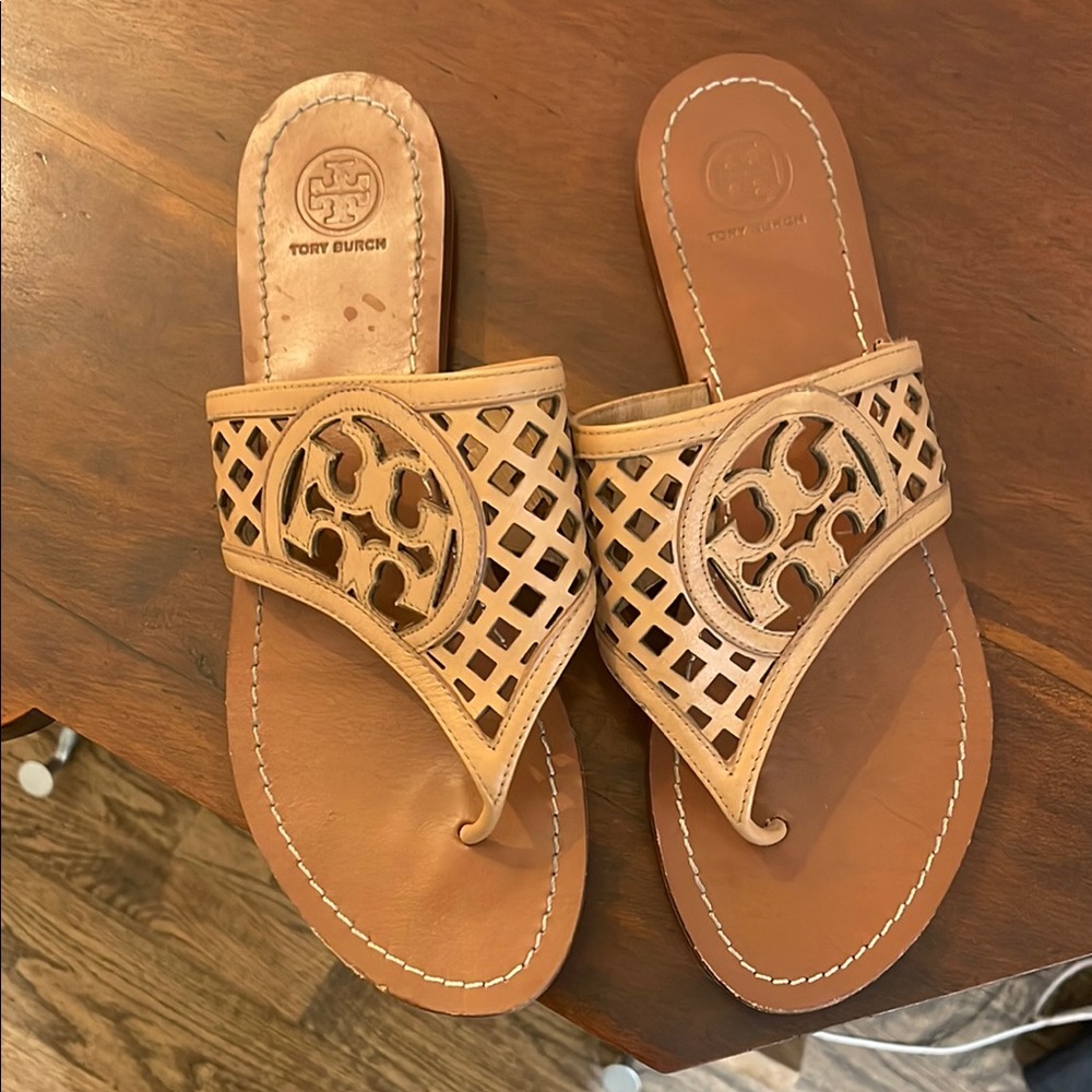 Tory Burch Tan Leather Sandals